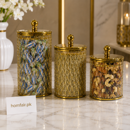 Luxury Glass Candy & Dry Fruit Storage Jar
