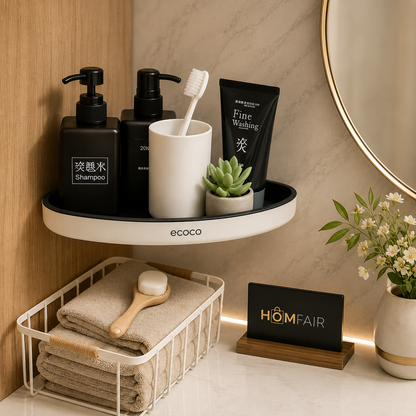 ECOCO No-Drill Corner Shower Caddy – Modern Waterproof Wall Organizer
