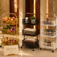 3 Tier Rolling Storage Basket Trolley Organizer for Kitchen, Bathroom, Laundry & Home Essentials Storage Rack with Wheels
