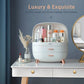 Premium Ecoco Dustproof Cosmetic Organizer Elegant Makeup Storage Box |