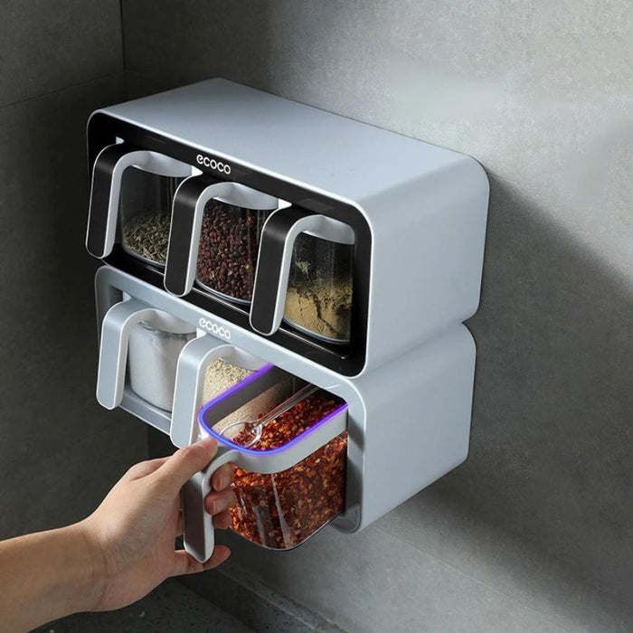 Ecoco Wall Mounted Premium Quality Spice Box
