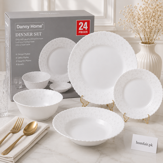 Danny Home 24 Pcs Pearl Vine Dinner Set