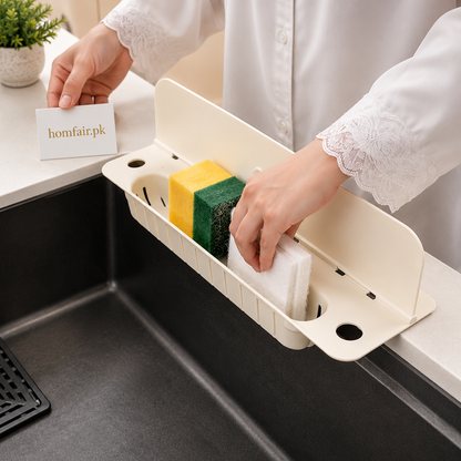 Multi-Purpose Sink Splash Guard & Dish Drying Organizer