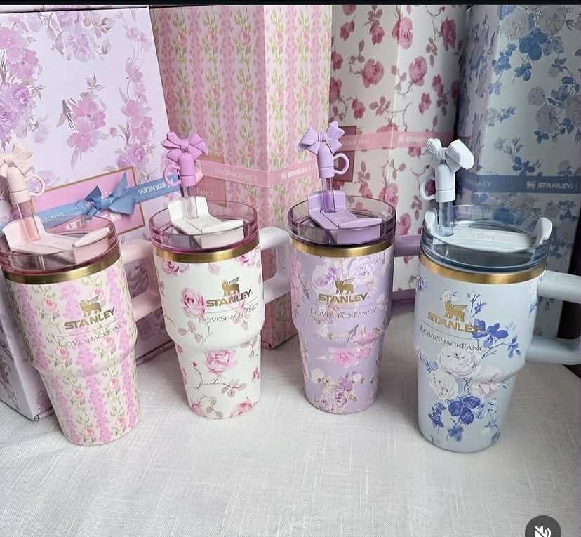 Stanley X Love Shack Fancy Floral Luxe Gift 20oz Tumbler Stylish & Durable
