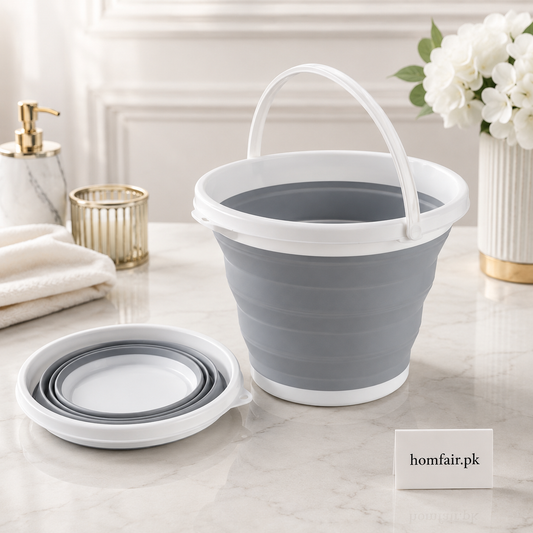 Portable Collapsible Bucket Space-Saving Foldable Silicone Bucket — 10L