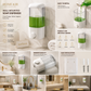 Wall Mounted Refillable Soap Dispenser Bathroom Shampoo & Liquid Soap Pump