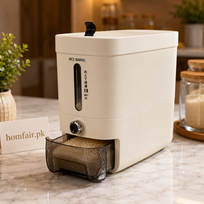 5KG Airtight Rice Storage Container – Pull-Out Grain Dispenser