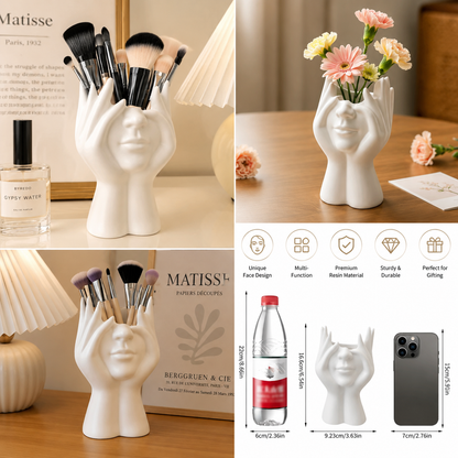 Modern Plastic Face Makeup Brush Holder & Decorative Plastic Organizer