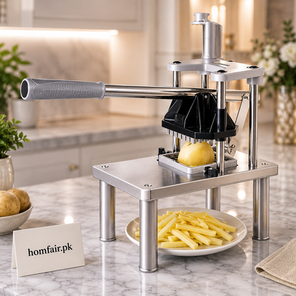 Premium Stainless Steel French Fry Cutter Heavy-Duty Potato & Vegetable Slicer