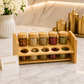Premium 12 Jar Bamboo Spice Rack with Glass Spice Jars