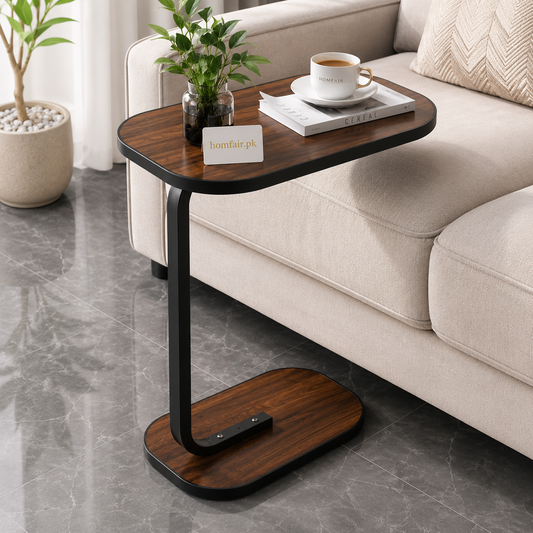 Premium C-Shaped Side Table Sofa & Bedside Laptop Table Modern End Table