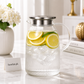 Danny Home Premium Glass Water Pitcher with Stainless Steel Lid — 1.9L