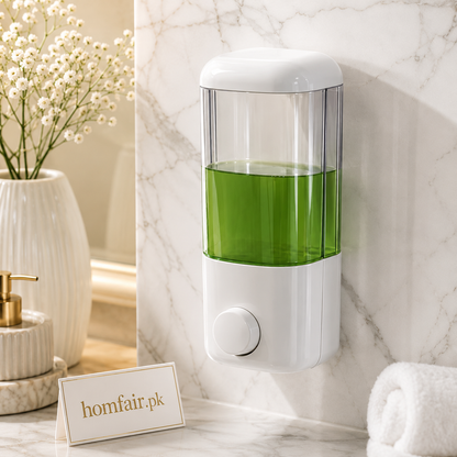 Wall Mounted Refillable Soap Dispenser Bathroom Shampoo & Liquid Soap Pump