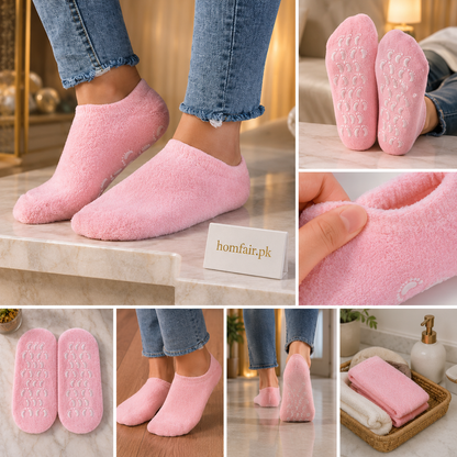 Moisturising Gel Socks Soft Hydrating Spa Socks for Dry & Cracked Heels