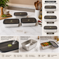 3-Piece SUS 304 Stainless Steel Airtight Food Storage Container Set