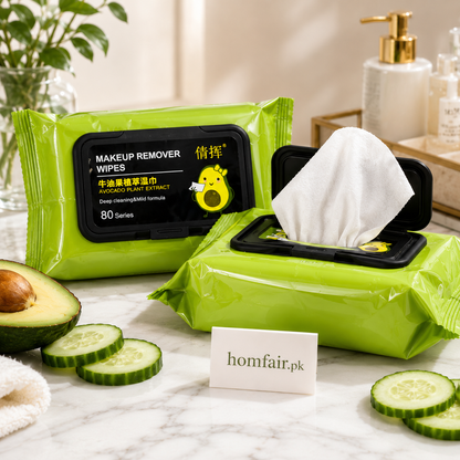 Makeup Remover Wipes – Deep Cleansing Facial Wipes (80 Sheets)