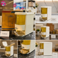 Airtight Rice & Grain Storage Dispenser with Collection Tray