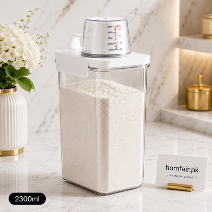 Multipurpose Airtight Storage Container with Measuring Cup