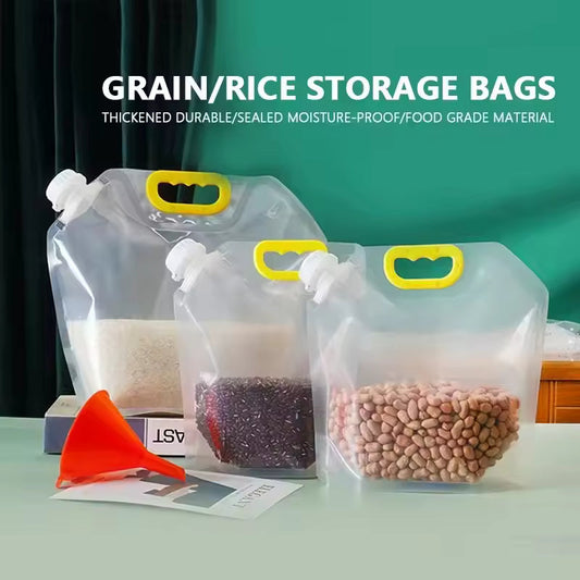 Durable Cereal Storage Bag Moisture Proof Reusable Food Organizer