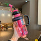 1L Plastic Water Bottle with Straw Random Color Sports Bottle