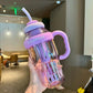 1L Plastic Water Bottle with Straw Random Color Sports Bottle