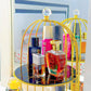 2-Tier Golden Vanity Cage Luxury Makeup & Skincare Organizer Rack