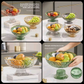 Luxury Crystal Acrylic Dry Fruit Bowl with Gold Rim & Pedestal Base