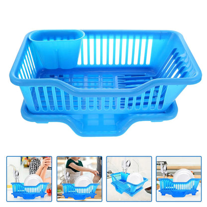 Premium Dish Drying Stand with Water Drain Tray Kitchen Counter Dish Rack Organizer