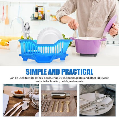 Premium Dish Drying Stand with Water Drain Tray Kitchen Counter Dish Rack Organizer