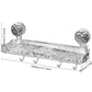Luxury Suction Shelf With Hooks | Wall Mounted Bathroom Organizer