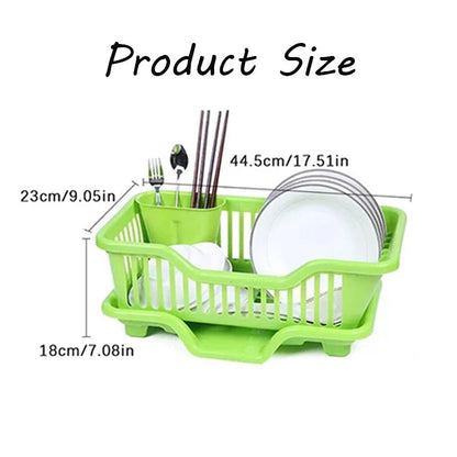 Premium Dish Drying Stand with Water Drain Tray Kitchen Counter Dish Rack Organizer