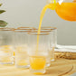 Elegant Glass Decanter Set with Gold Rim 5-Piece Luxury Drinkware Set