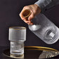 Elegant Glass Decanter Set with Gold Rim 5-Piece Luxury Drinkware Set