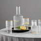 Elegant Glass Decanter Set with Gold Rim 5-Piece Luxury Drinkware Set