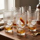 Elegant Glass Decanter Set with Gold Rim 5-Piece Luxury Drinkware Set