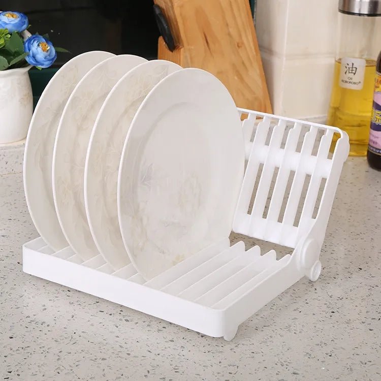 Innovative Foldable Dish Plate Drying Rack for Kitchen Countertops