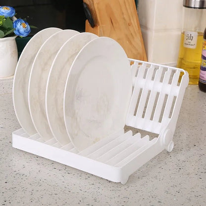 Innovative Foldable Dish Plate Drying Rack for Kitchen Countertops