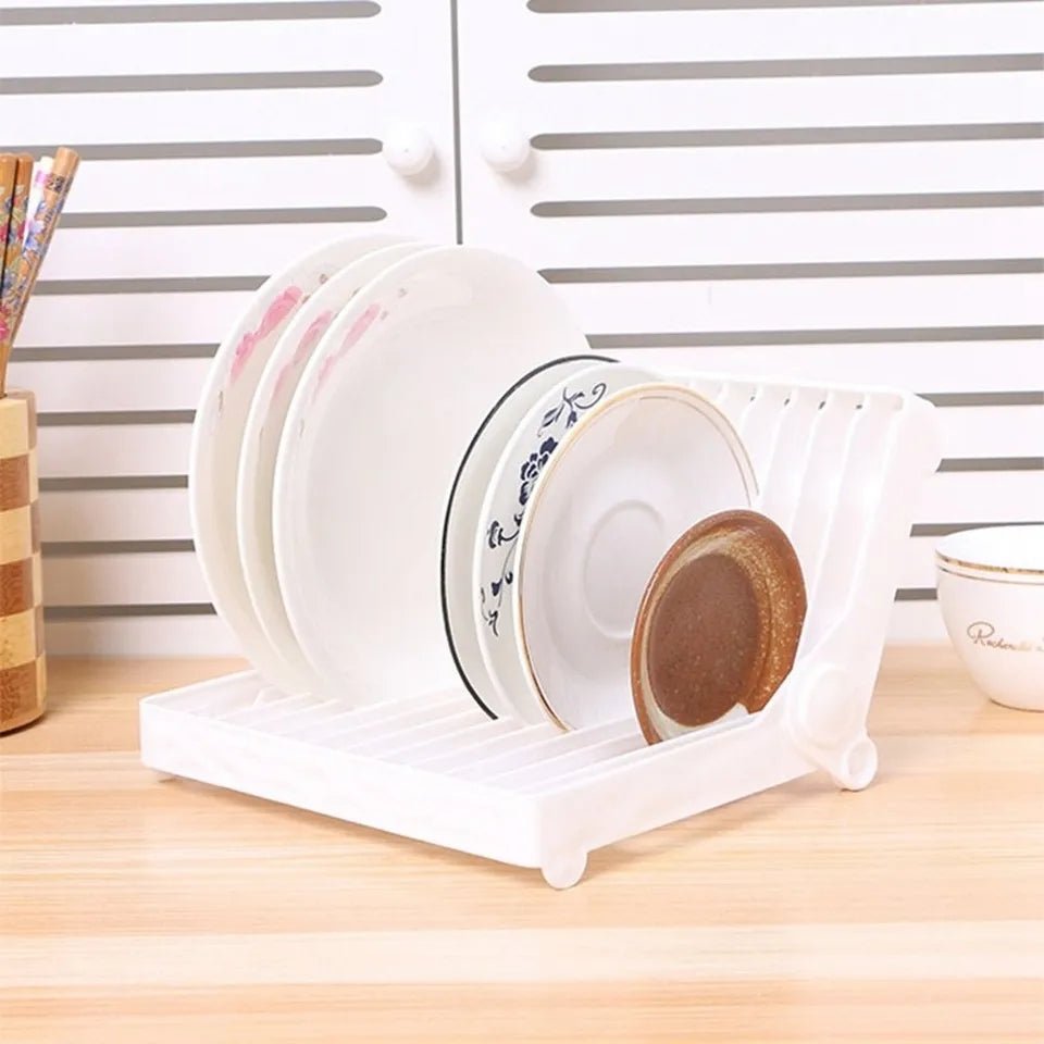 Innovative Foldable Dish Plate Drying Rack for Kitchen Countertops