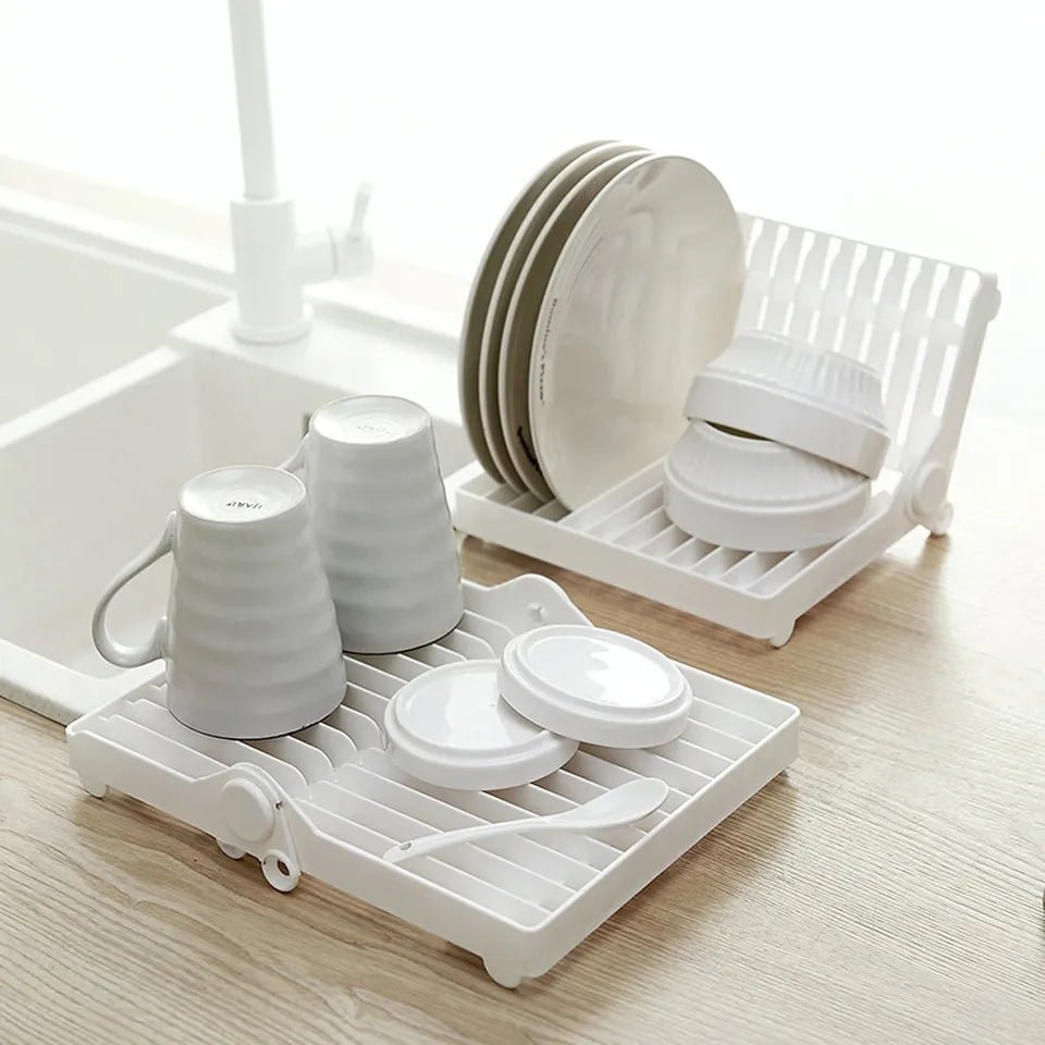 Innovative Foldable Dish Plate Drying Rack for Kitchen Countertops