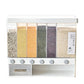 6 in 1 Rice Dispenser with Multi-Compartment Storage