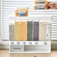 6 in 1 Rice Dispenser with Multi-Compartment Storage