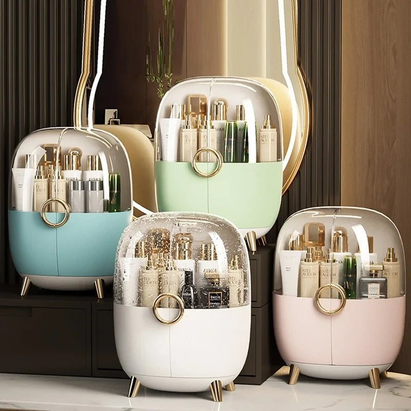 Luxury Cosmetics Storage Box with Clear Cover – Elegant Makeup Organizer