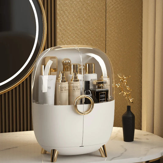 Luxury Cosmetics Storage Box with Clear Cover – Elegant Makeup Organizer