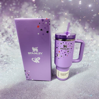 Stanley X OPI Olivia Purple Star Tumbler 40oz Limited Eidition Quencher H2.0 With Straw