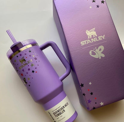 Stanley X OPI Olivia Purple Star Tumbler 40oz Limited Eidition Quencher H2.0 With Straw