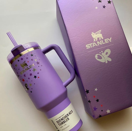 Stanley X OPI Olivia Purple Star Tumbler 40oz Limited Eidition Quencher H2.0 With Straw