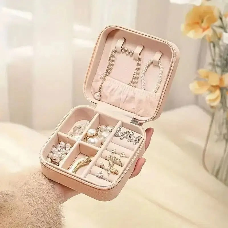 Mini Leather Square Jewellery Box