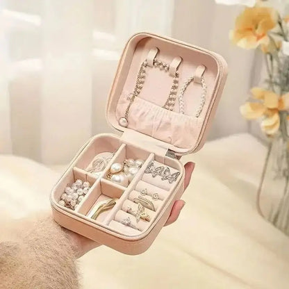 Mini Leather Square Jewellery Box