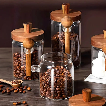 High Borosilicate Glass Sealable Tea Storage Jar with Lid