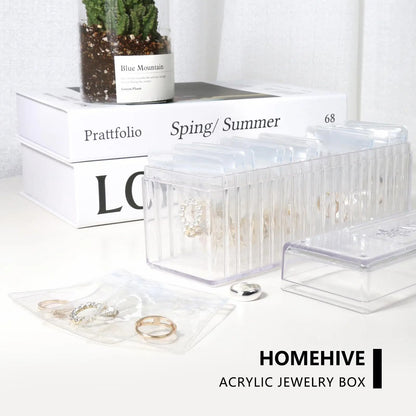 20 Pouch Portable Acrylic Jewelry Box Organizer